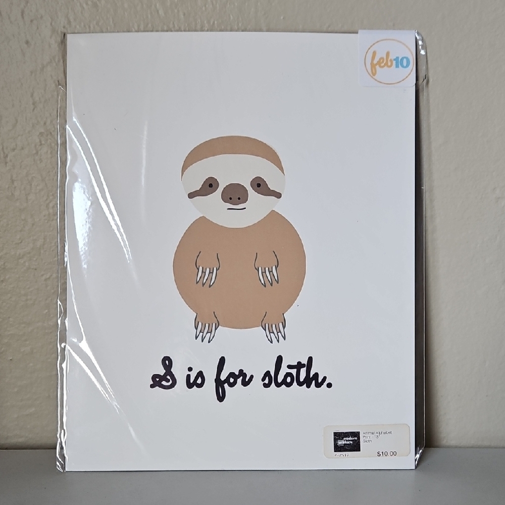 Sloth Wall Art Print